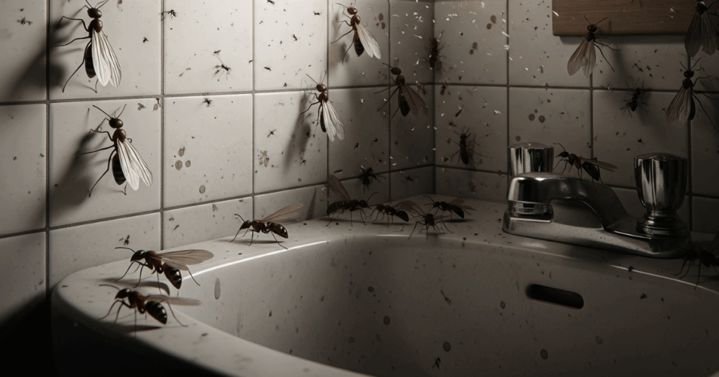 Flying Ants in the Bathroom