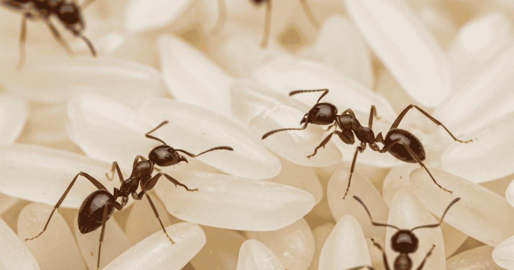 Common types of rice ants