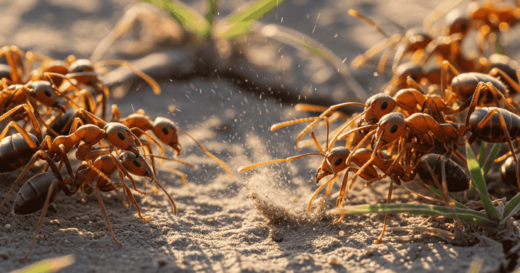 Fire Ants vs Red Ants