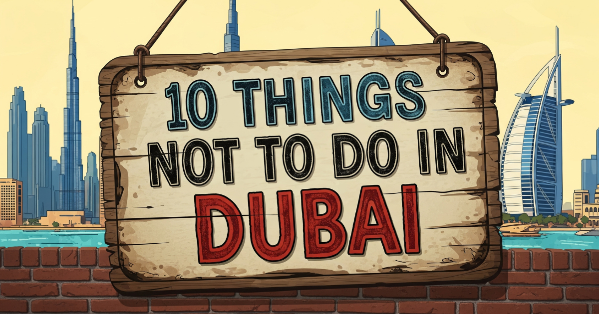10 things not to do in dubai