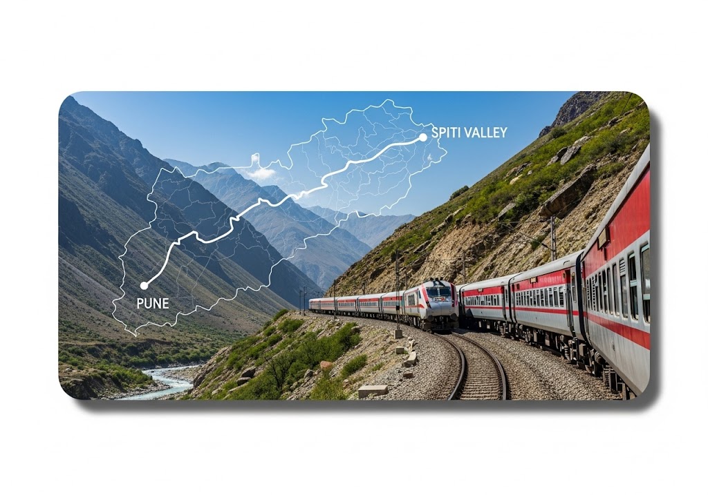 how to reach Spiti Valley from Pune