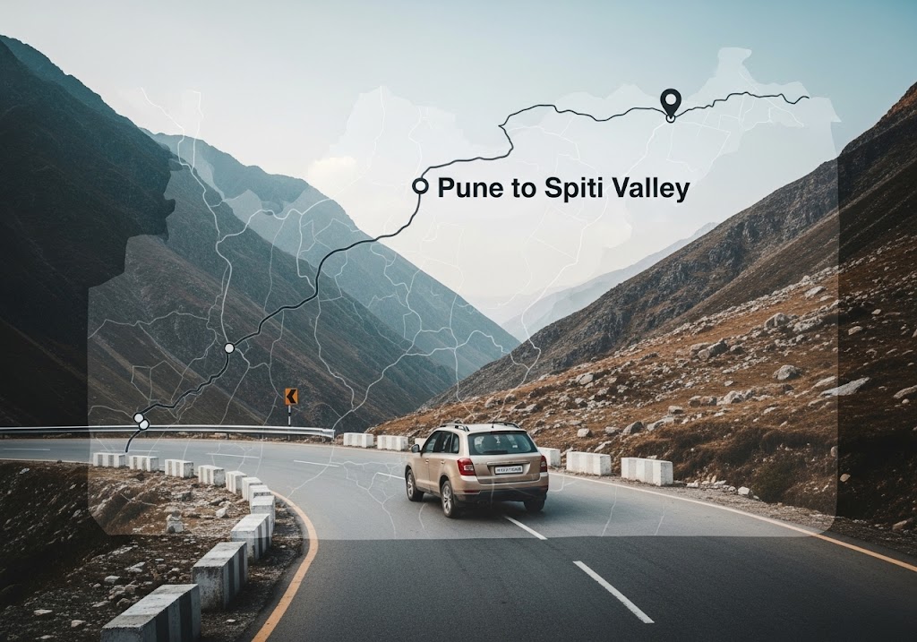 how to reach Spiti Valley from Pune