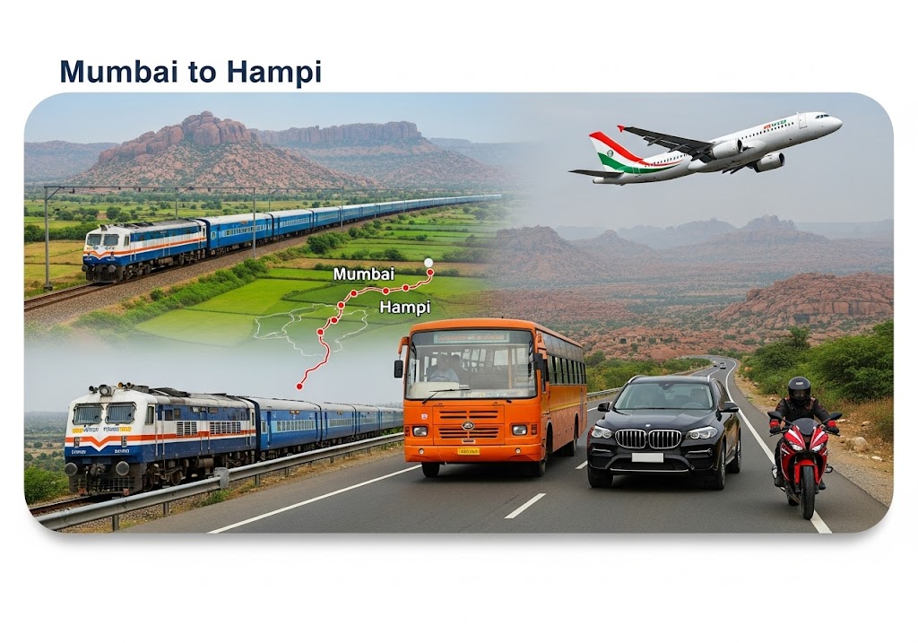 How to Reach Hampi from Mumbai